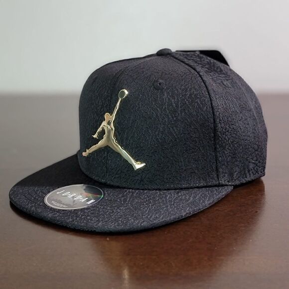Air Jordan 1 2 3 4 5 6 8 11 12 OG Retro Bred Playoffs Snapback Hat Black Gold - Picture 10 of 10